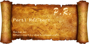 Pertl Róbert névjegykártya